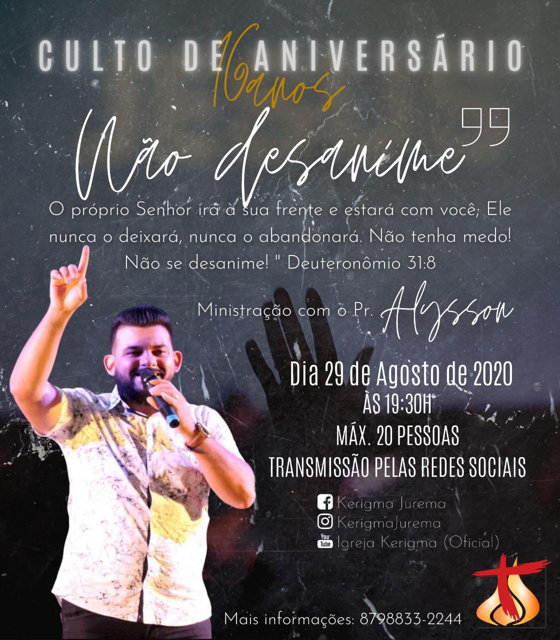 CULTO DE ANIVERSÁRIO 